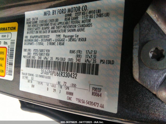 Ford Fusion Energi Se Luxury 2014 3FA6P0PU6ER330432 Image 9