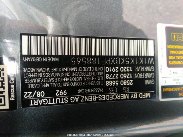 W1K1K5KBXPF188565 Mercedes-Benz E-class E 450