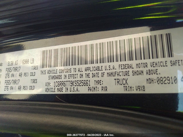 RAM 1500 Classic Slt 2019 1C6RR6TT9KS525661 Image 10