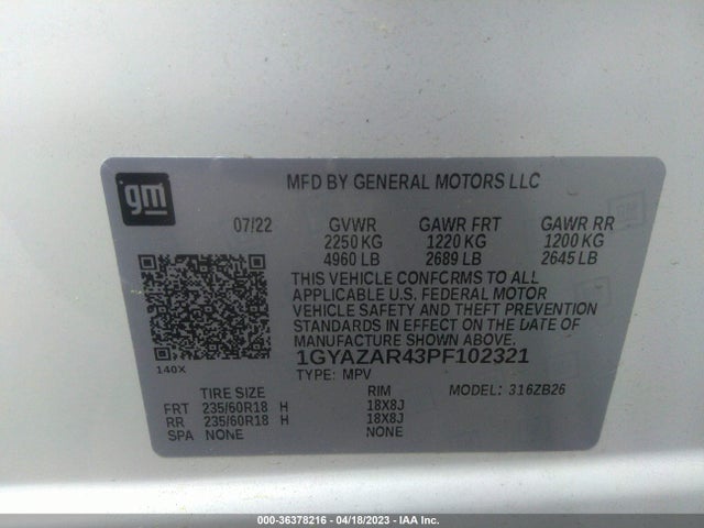 2023 Cadillac XT4, VIN: 1GYAZAR43PF102321