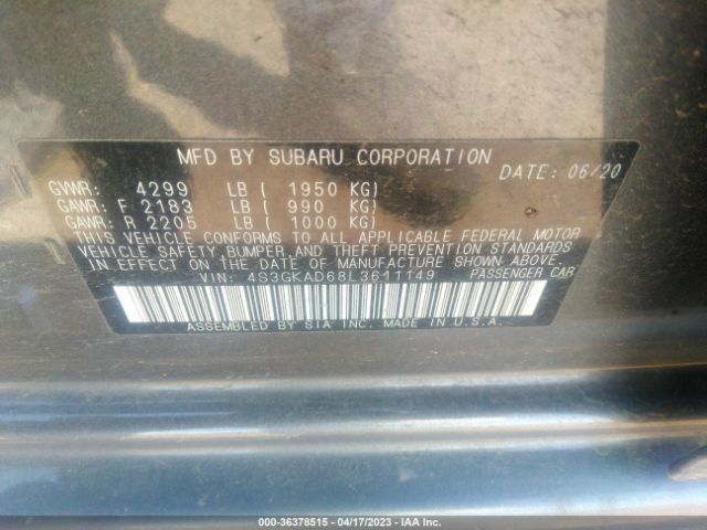 4S3GKAD68L3611149 Subaru Impreza Premium
