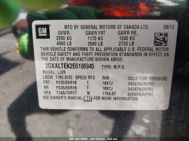 2GKALTEK2E6106945 GMC Terrain Slt