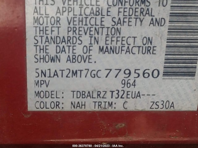 Nissan Rogue Sl 2016 5N1AT2MT7GC779560 Image 9