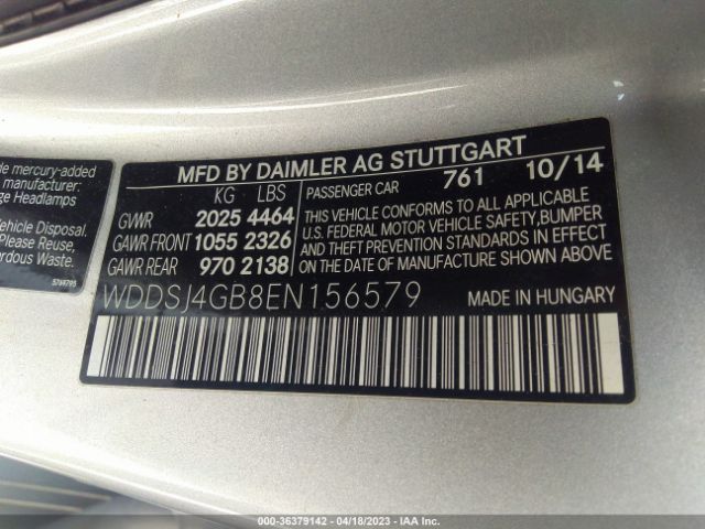 WDDSJ4GB8EN156579 Mercedes-Benz Cla-class Cla 250