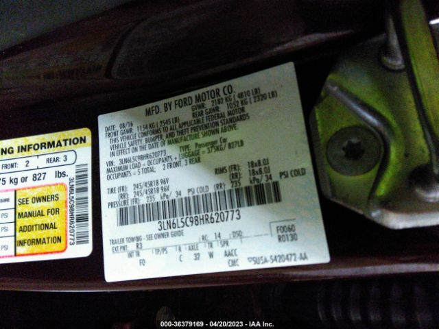 3LN6L5C98HR620773 Lincoln MKZ SELECT