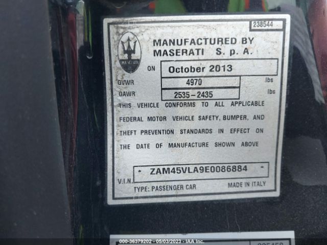 ZAM45VLA9E0086884 Maserati Granturismo Sport/mc
