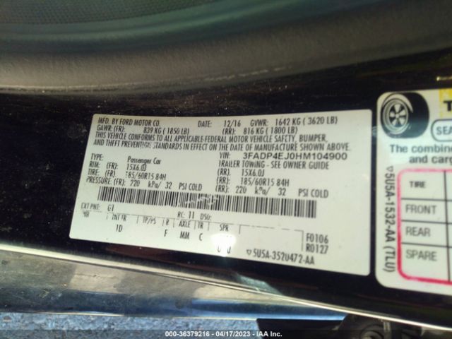 3FADP4EJ0HM104900 Ford FIESTA SE