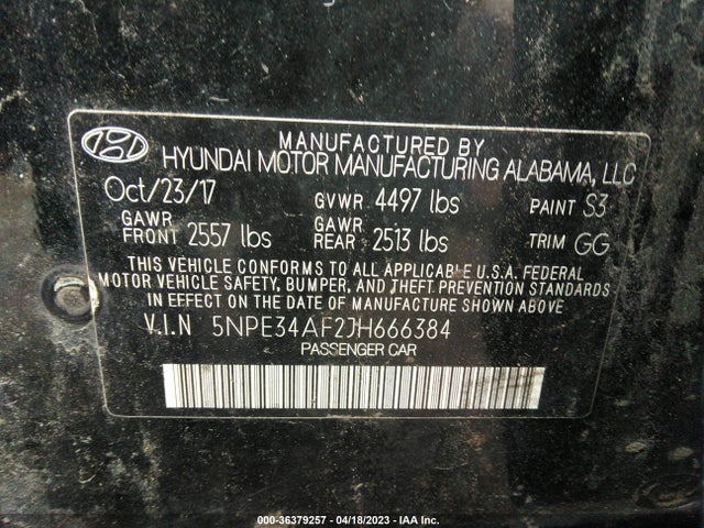 Hyundai SONATA SEL 2018 5NPE34AF2JH666384 Image 11