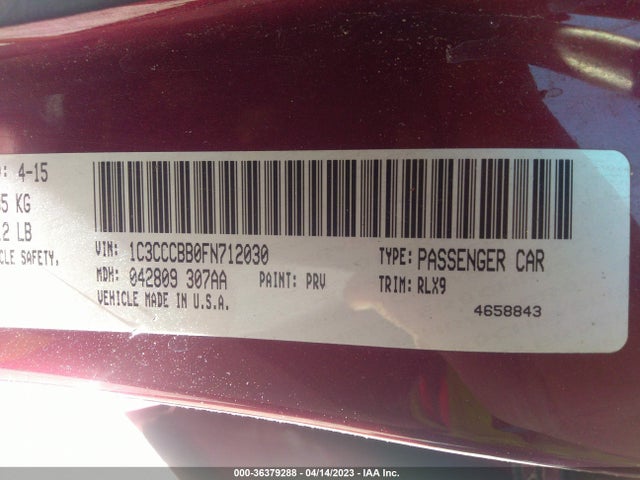 1C3CCCBB0FN712030 Chrysler 200 S