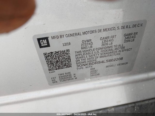 Chevrolet Blazer Lt 2020 3GNKBDRS4LS602208 Image 9