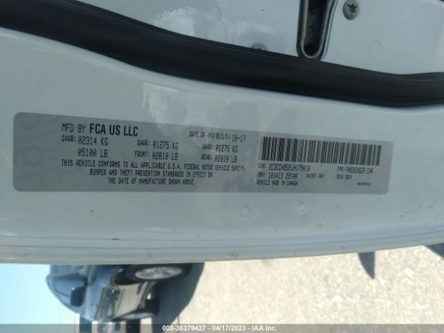 2C3CDXBG9JH179418 Dodge Charger Sxt