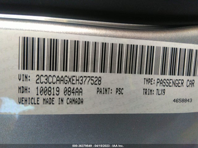 2C3CCAAGXEH377528 Chrysler 300