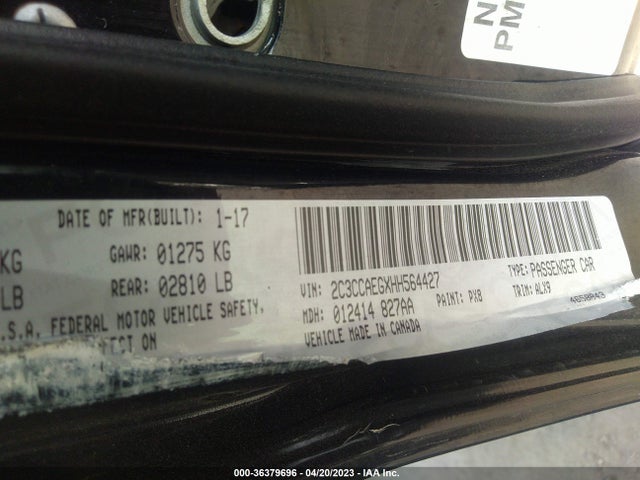 Chrysler 300 300c 2017 2C3CCAEGXHH564427 Image 9
