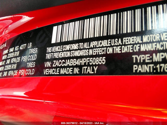 ZACCJABB4HPF50855 Jeep Renegade Latitude