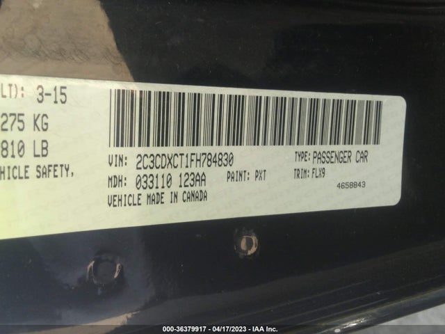 Dodge Charger Road/track 2015 2C3CDXCT1FH784830 Image 9