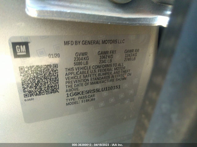 2020 Cadillac CT6, VIN: 1G6KE5RS5LU110151