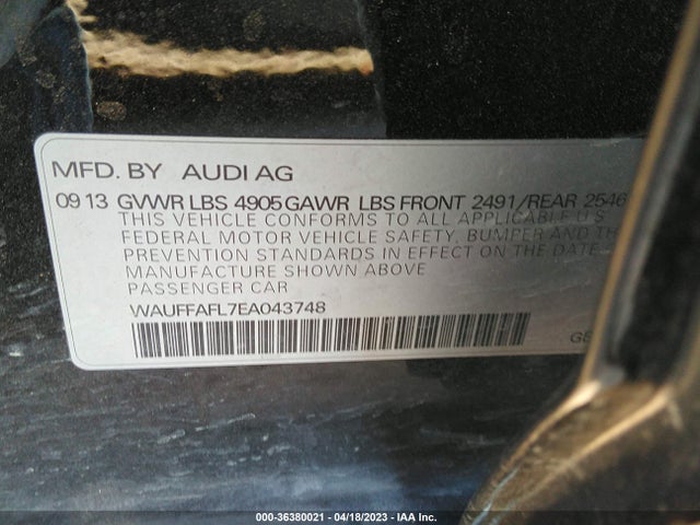 WAUFFAFL7EA043748 Audi A4 Premium Plus