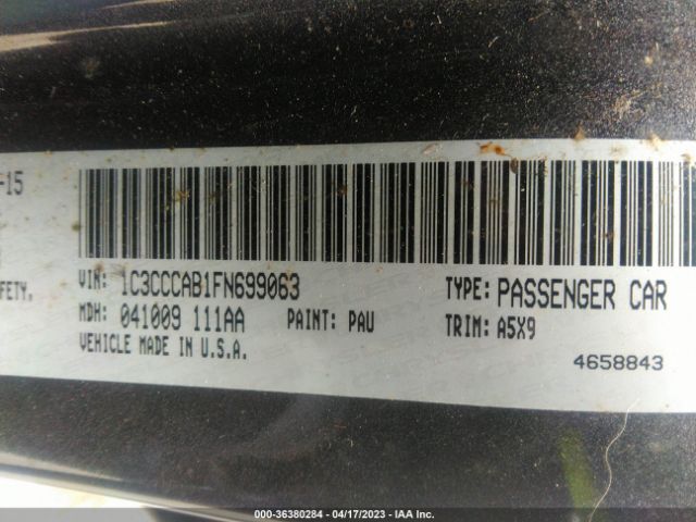 1C3CCCAB1FN699063 Chrysler 200 Limited