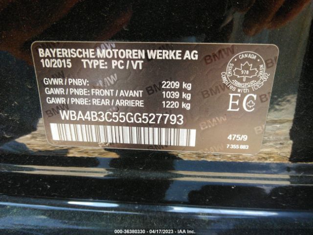 WBA4B3C55GG527793 BMW 4 Series 435i Xdrive