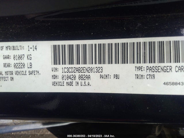 Dodge AVENGER SE 2014 1C3CDZAB2EN201323 Image 11