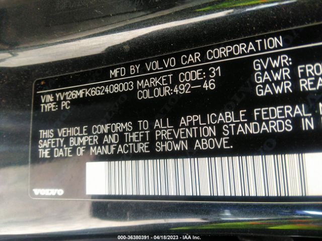 YV126MFK6G2408003 Volvo S60 T5 Drive-e Premier