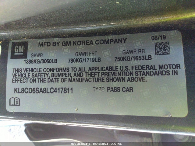 Chevrolet Spark Lt 2020 KL8CD6SA8LC417811 Image 10