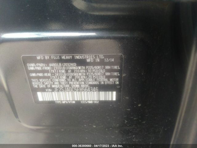 JF2SJAGC5FH564346 Subaru Forester 2.5i Premium