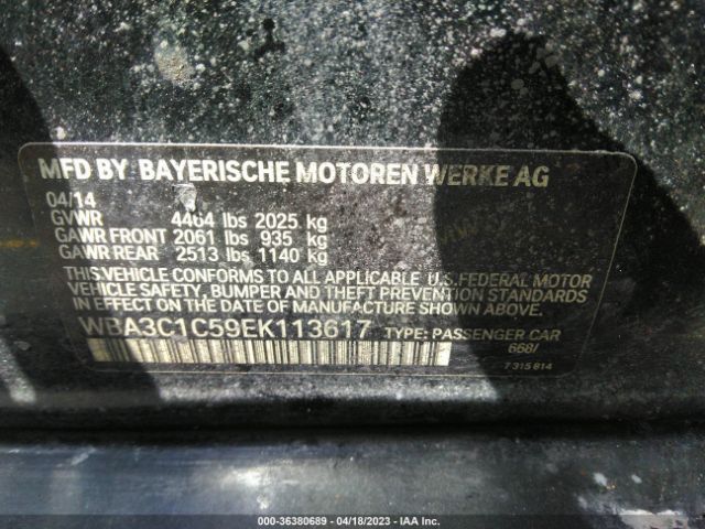 WBA3C1C59EK113617 BMW 3 Series 328i