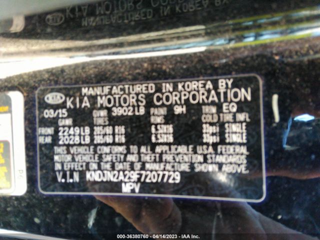 KNDJN2A29F7207729 KIA Soul Base