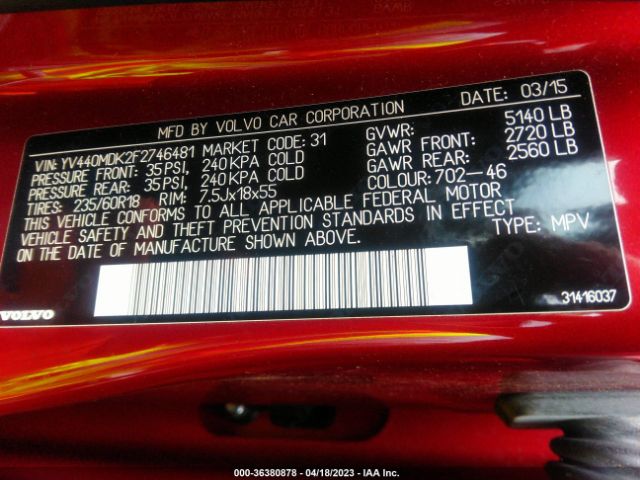 YV440MDK2F2746481 Volvo Xc60 T5 Drive-e Premier