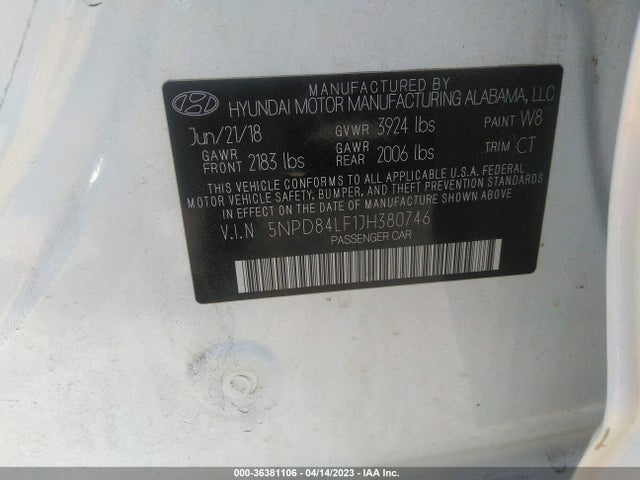 Hyundai Elantra Value Edition 2018 5NPD84LF1JH380746 Image 10