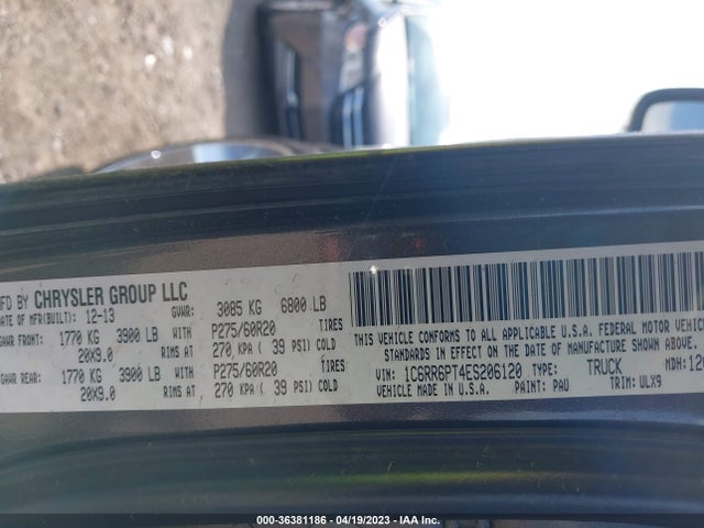 1C6RR6PT4ES206120 RAM 1500 Longhorn Limited