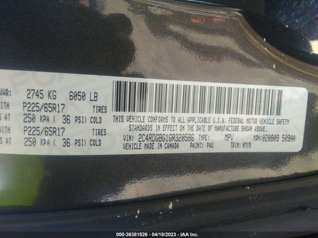 Dodge Grand Caravan Se Plus 2016 2C4RDGBG1GR320586 Image 9