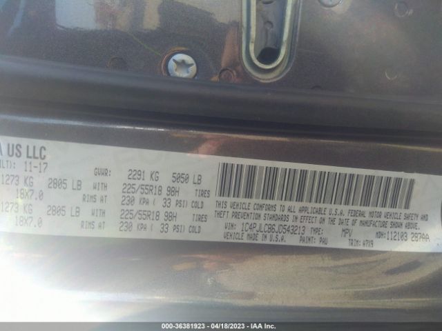 1C4PJLCB6JD543213 Jeep Cherokee Latitude