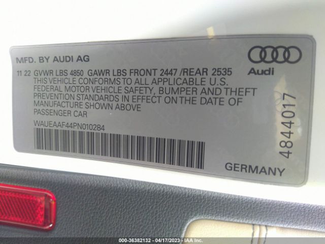 WAUEAAF44PN010284 Audi A4 Sedan S Line Premium Plus