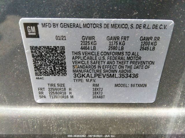 3GKALPEV5ML353436 GMC Terrain Slt