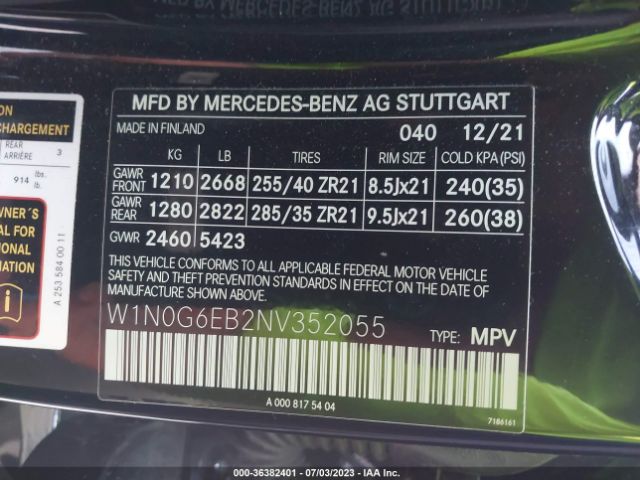 W1N0G6EB2NV352055 Mercedes-Benz Glc Amg Glc 43