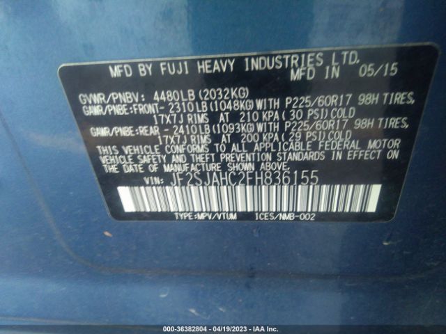 JF2SJAHC2FH836155 Subaru Forester 2.5i Limited