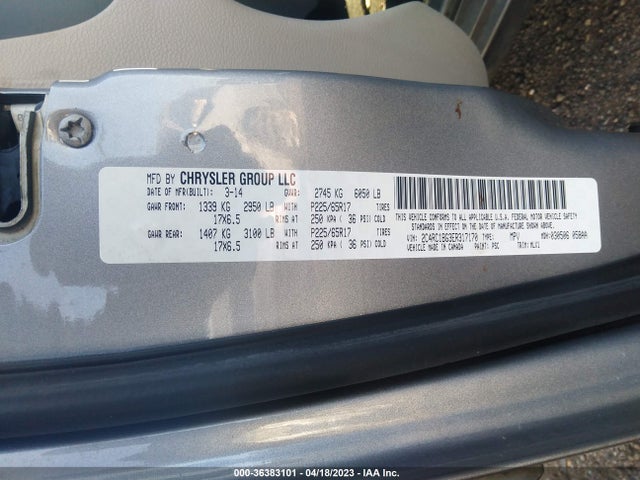 2C4RC1BG3ER317170 Chrysler Town & Country Touring
