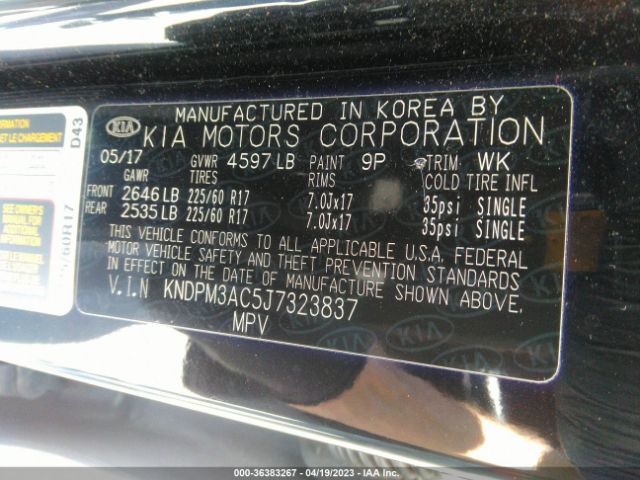 KNDPM3AC5J7323837 KIA Sportage Lx
