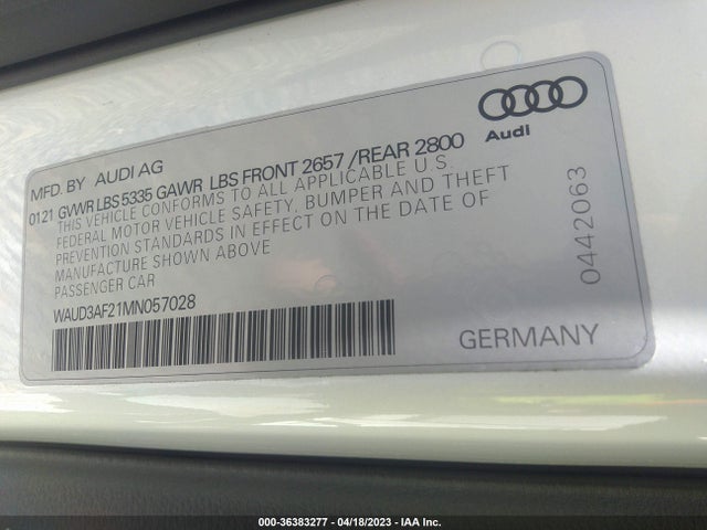 2021 Audi A6, VIN: WAUD3AF21MN057028