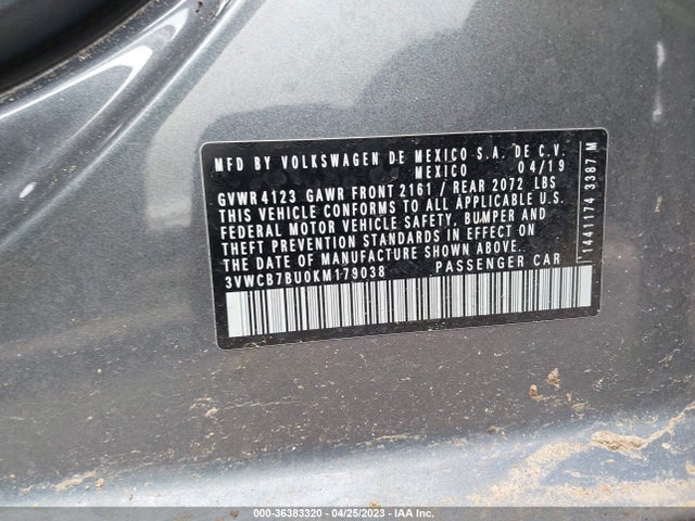 3VWCB7BU0KM179038 Volkswagen Jetta S/se/r-line