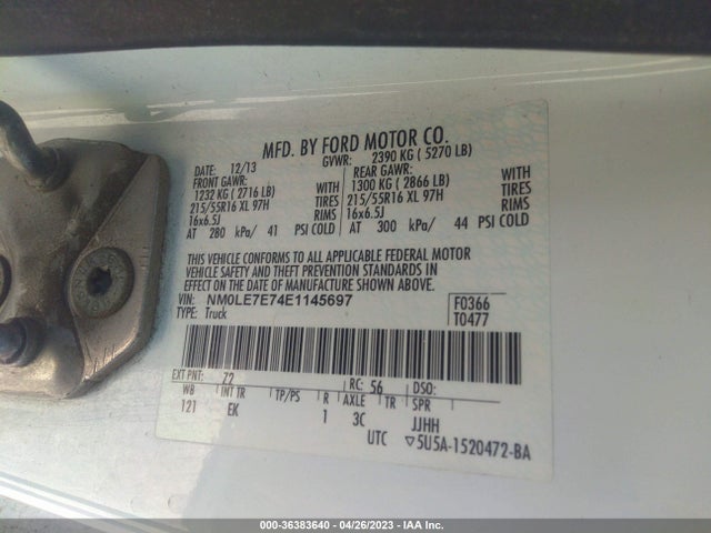Ford Transit Connect Xl 2014 NM0LE7E74E1145697 Image 10