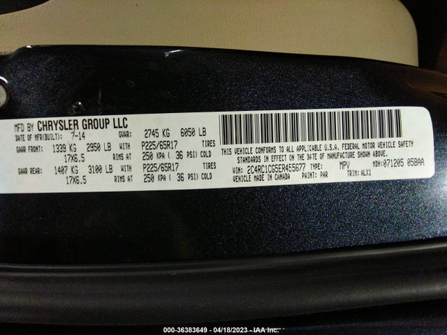 2C4RC1CG5ER455677 Chrysler Town & Country Touring-l