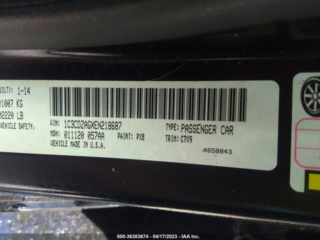 Dodge AVENGER SE 2014 1C3CDZAGXEN218687 Image 9