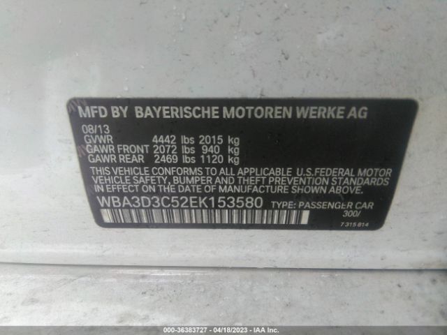 WBA3D3C52EK153580 BMW 3 Series 328d