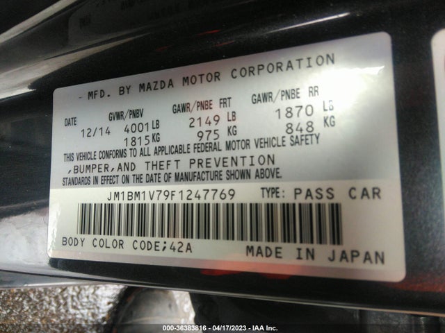 Mazda Mazda3 I Touring 2015 JM1BM1V79F1247769 Image 10