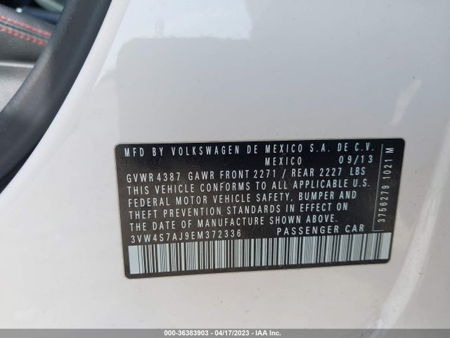 3VW4S7AJ9EM372336 Volkswagen Jetta Sedan Gli Autobahn W/nav