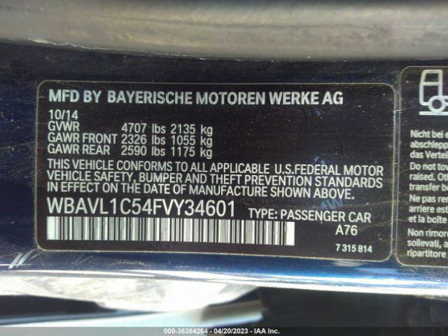 WBAVL1C54FVY34601 BMW X1 Xdrive28i