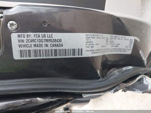Chrysler Voyager Lxi 2021 2C4RC1DG7MR538430 Image 9